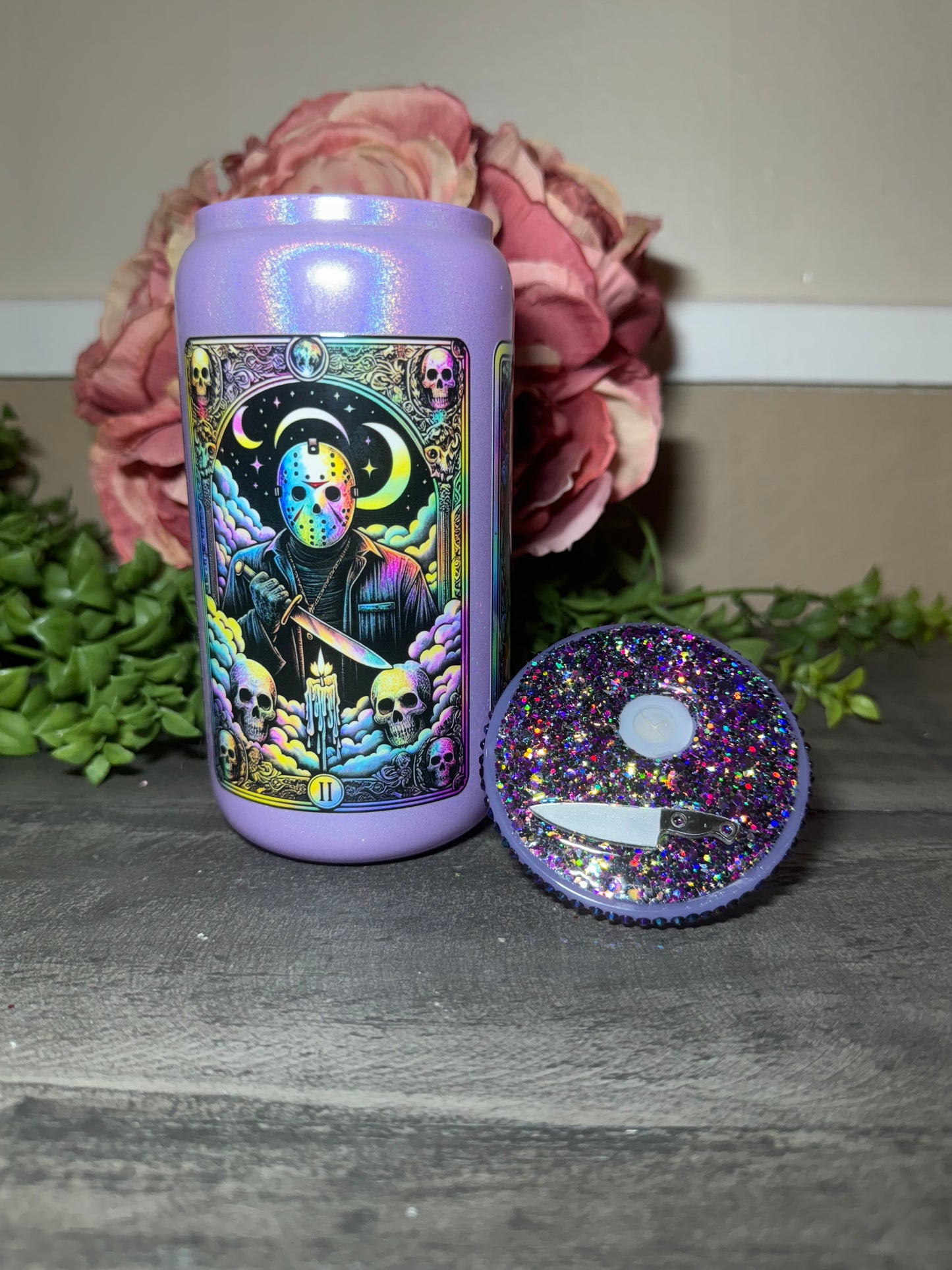 Halloween Shimmer Purple Tumbler