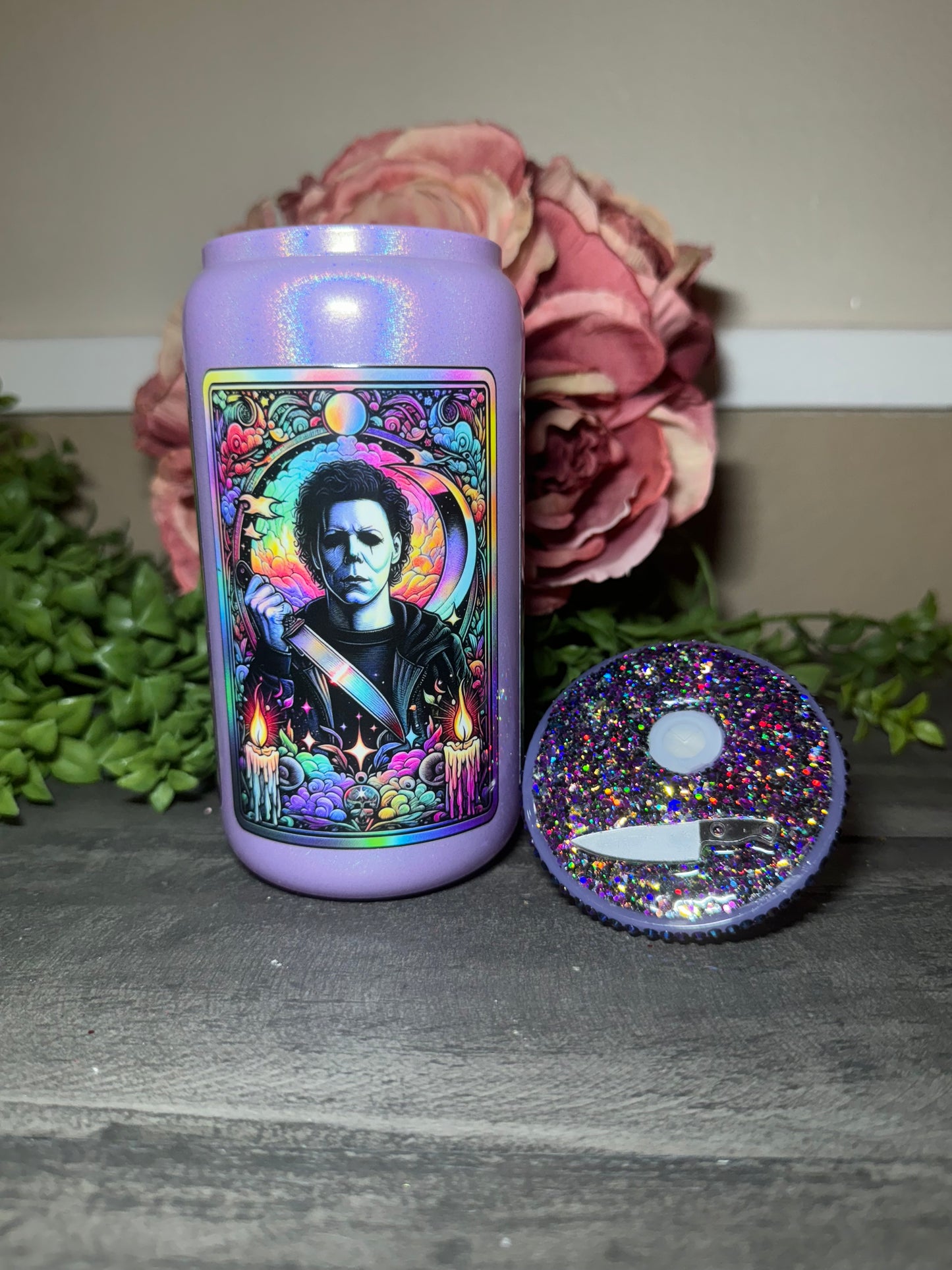 Halloween Shimmer Purple Tumbler