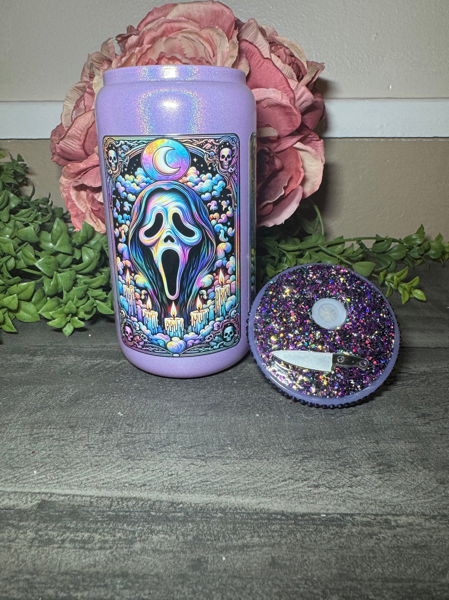 Halloween Shimmer Purple Tumbler