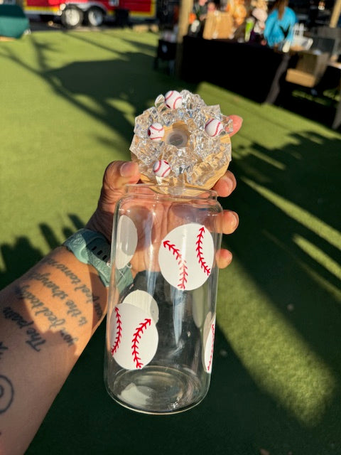 Baseball Iced 16 oz Tumbler